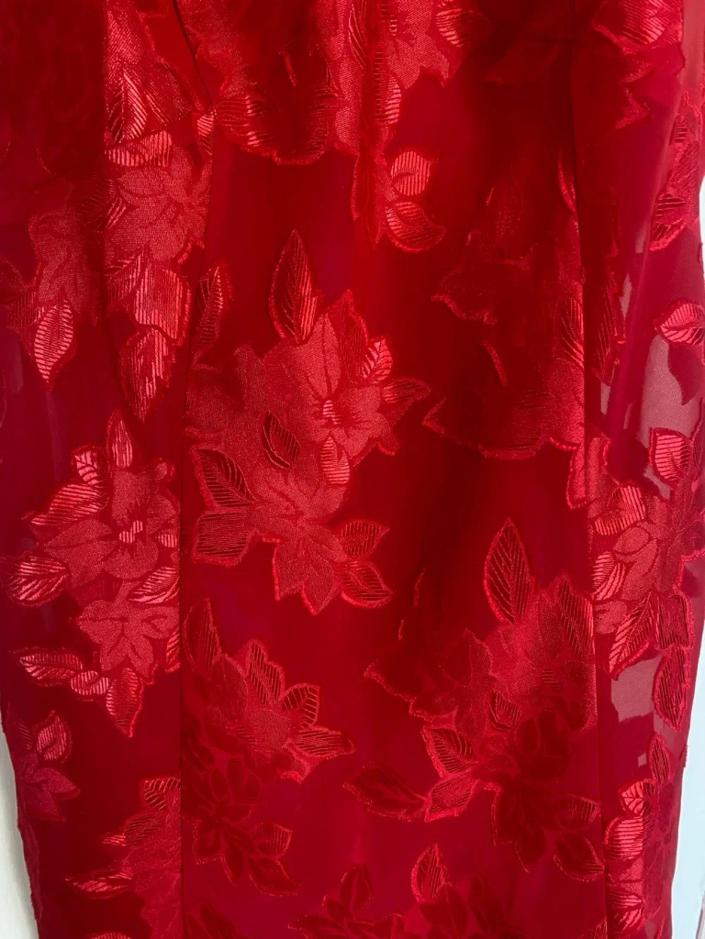 Vintage Red Floral Slip Dress - Women Intimates & Sleepwear - Picture 9 of 9